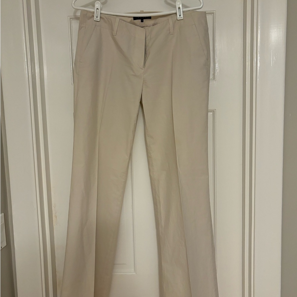 Theory Beige Wide-Leg Trousers